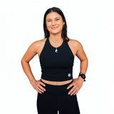 Osaka x Esjay Womens High Neck Bra Black Top