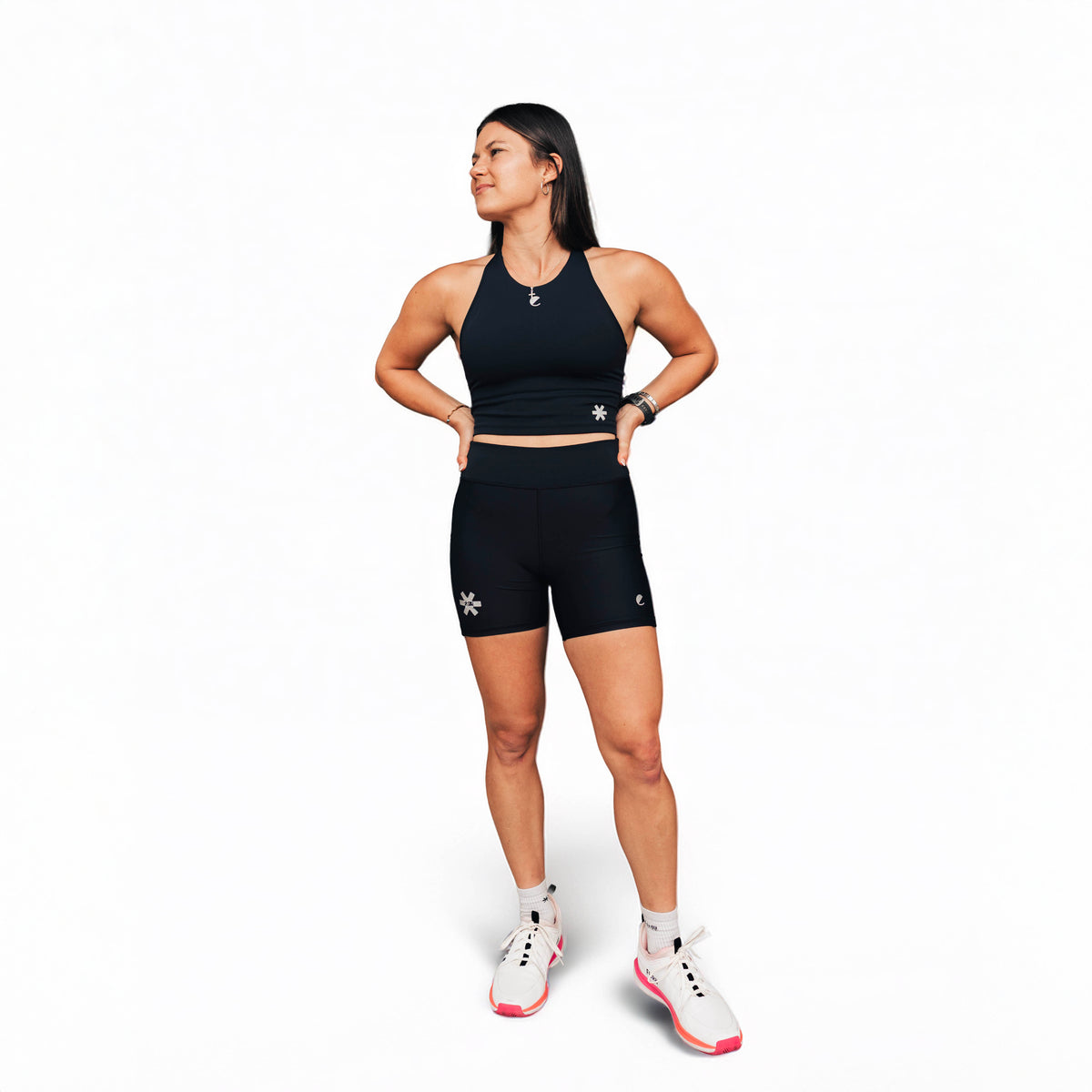 Osaka x Esjay Womens Active Black Short Tights